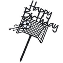 Football Acrylic Cake Topper Soccer Happy Birthday Cake Topper For Boys Birthd..