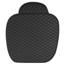 49x49cm PU Leather Car Seat Cover Diamond Pattern Front Seat Pad (Black)