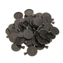 100pcs 25mm Round Base Setting Tray Pendant, Necklace Charms, Cabochon Comeo
