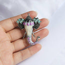 Crystal Elephant Animal Enamel Brooch Pin Enamel Wedding Costume Coat Decor US
