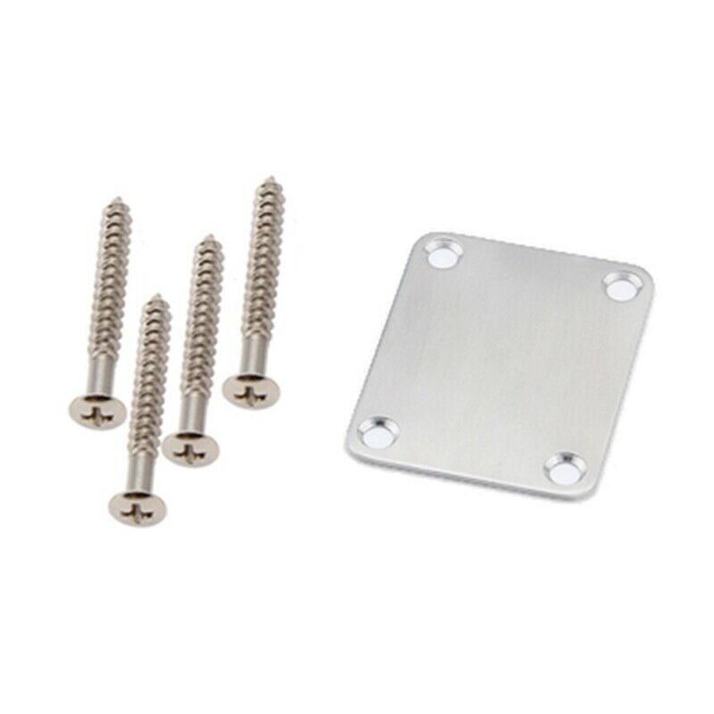 1 Set Electric Guitar Neck Plate with Screws for Strat Tele Guitar Precisio