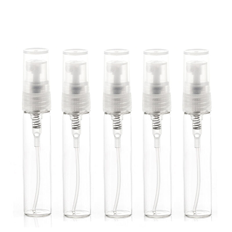 12pc 5 ml Mini Glass Transparent Small Empty Spray Bottle Perfume Atomizer