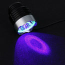 LED UV Flashlight Adjustable Brightness USB Charging Purple Electric Torch