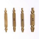 4PCS/Set Double Side Damaged Screw Extractor Drill Bits Out Remover Bolt Ti