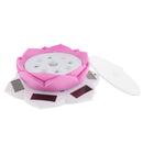 Solar Powered 360 Degree Rotating Display Stand LED Light Turntable Pink