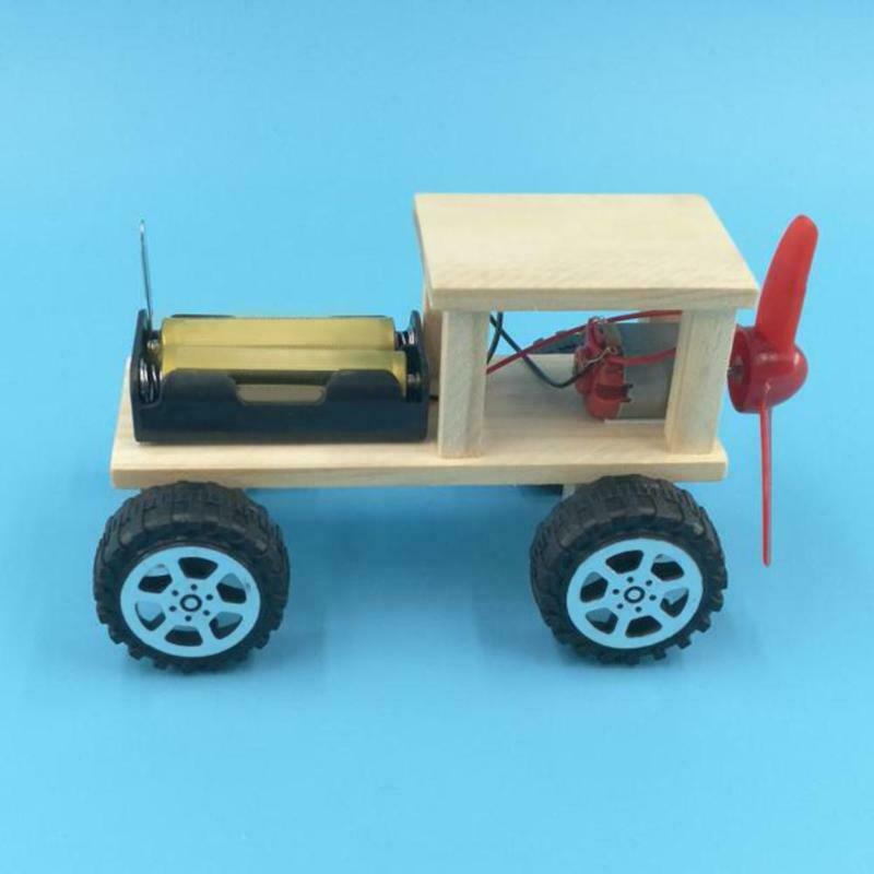 Diy Electric Wind Car Assembled Puzzles Science Experiment Kits Educational E3P4