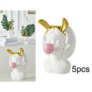 5pcs Cute Girl Blowing Bubbles Vinyl Succulent Planters Small Cactus Pot