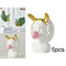 5pcs Cute Girl Blowing Bubbles Vinyl Succulent Planters Small Cactus Pot