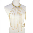 Exaggerated Women Multilayers Long Tassel Body Chain Sexy Beach Necklace