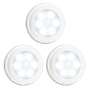 3x Infrared Motion Sensor 6 LED Light Wall Night Light White White Light