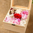 Natural Dry Flower Gift Box DIY Wooden Rectangular Gift Box in Glass - 12 x Q2W4