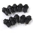 20pcs 12V Car Boat Dash Locking Latching OFF-ON Push Button Switch Blk 12mm