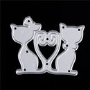 Cat Greeting Card Metal Cutting Dies Stencils For Scrapbooking DIY AlbumDecor lj