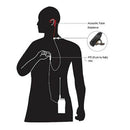 2 Pin PTT MIC Headset Covert Acoustic Tube In-ear Earpiece For Kenwood TYT
