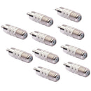 10x F-Type Ftype Female to RCA Male Adapter Connector
