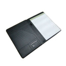 Foolscap/A4 Black PU Foldover Clipboard Paper Holder Pen Document Folder