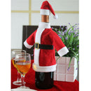 Santa Claus Wine Lovely Decoration with Hat Clothing Red Wine Bottle Case