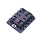 1pcs 10-Way Blade Fuse Box [LED Indicator for Blown Fuse] [Protection Cover