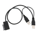 USB 2.0 to 13Pin SATA Adapter Cable for Laptop Mini CD-ROM DVD-ROM Converter