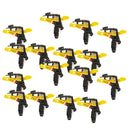 16 Pieces Heavy Duty Plastic Impact Head Sprinkler, 25-360 Degree Rotating Range