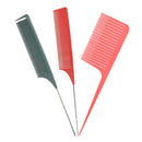 3x Women Barber Plastic Sectioning Weaving Highlighting Foiling Hair Comb