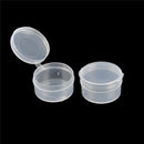 10x Round Plastic Storage Box Transparent Small Tablet & Capsule Packing Case ON