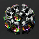 10x Diamond Crystal Glass Door Knobs Cupboard Wardrobe Cabinet Door Handles