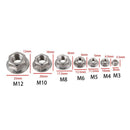 150Pcs Stainless Steel Serrated Hex Flange Nuts Flange Metric Hex Lock Nuts R7L9