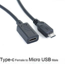 Type-c Female to Micro USB Male Converter Cable Adapter OTG Connector OZ