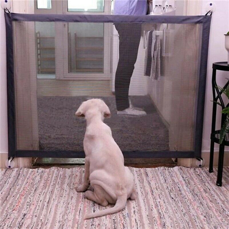 Magic Gate Portable Folding Safety Guard For Pets Dog Cat Isolated Gauze 11 Y7L7