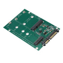 2 in 1 Mini PCI-E 2 Lane M.2 And mSATA SSD To SATA III 7+15 Pin Adapter  F3L4