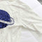 Summer Women Loose T-shirt Star Print Sequin Short-Sleeve Tops (White) (M)