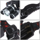 Professional LED headlamp head lamp 8000LM 3xT6 incl.2x18650 battery + charg_