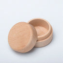 1Pc Portable Retro Round Wooden Jewelry Storage Box Ring Earrings Container Q2U2