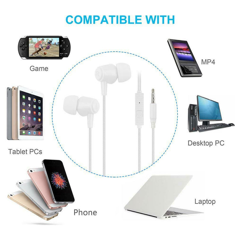 In-Ear Earphone Deep Bass Sound Stereo Music 3.5mm Wired Noise Reduction Earbuds