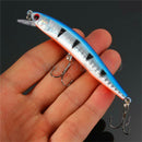 Lot 10pcs Kinds of Fishing Lures Crankbaits Hooks Minnow Bass Baits Hooks