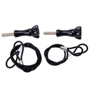 30cm Safety Stainless Steel Lanyard Tether + Screw for  HERO5 4Session 3c