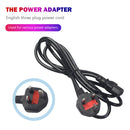 1.8m 3-Prong AC Power Cord Cable UK Plug 10A 110-220V for Laptop PC Adapter