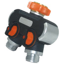 Garden Water Connectors Hose Splitter Rubberized ABS+TPR Tap Hose Distr JJL