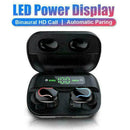 Bluetooth 5.0 Headset Wireless Earphone In-Ear Earbud Dual Headphone L1L7 T5O1