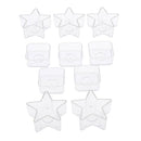 10X Star Square Shaped Tea Light Clear Plastic Cup  DIY Candle Making