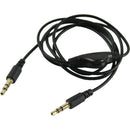 2Pcs 3.5mm M/M Stereo Headphone Audio Extension Cable Cord With Volume Cont T6F5