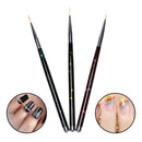 3pcs Metal Nail Art French Stripes Lines Flower Painting  Liner Brush Pen-OZ