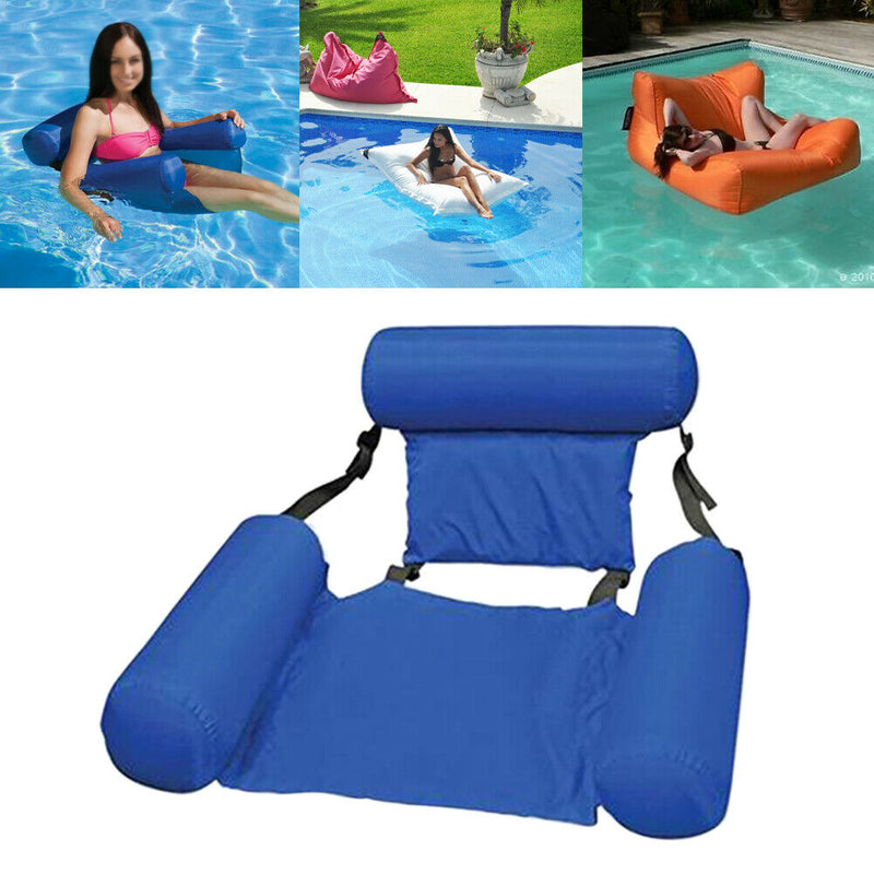 Adjustable With Backrest Swimming Pool Inflatable Hammock Water Bed Float Lounge