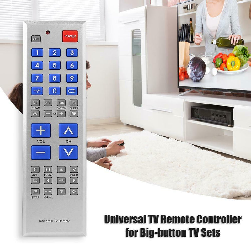 Universal TV Remote Control Oversize Key Controller for Big-button TV Sets