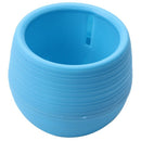 5X(Mini Round Plastic Plant Flower Pots Home Office Decor Planter 7CM Blue W8R6)