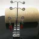 3pcs Earrings Necklace Jewelry Display Rack Metal Stand Organizer Holder