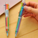 Novelty 6 Color Ballpoint Pen Ballpen For Kids Child Student Office Supplies LJ