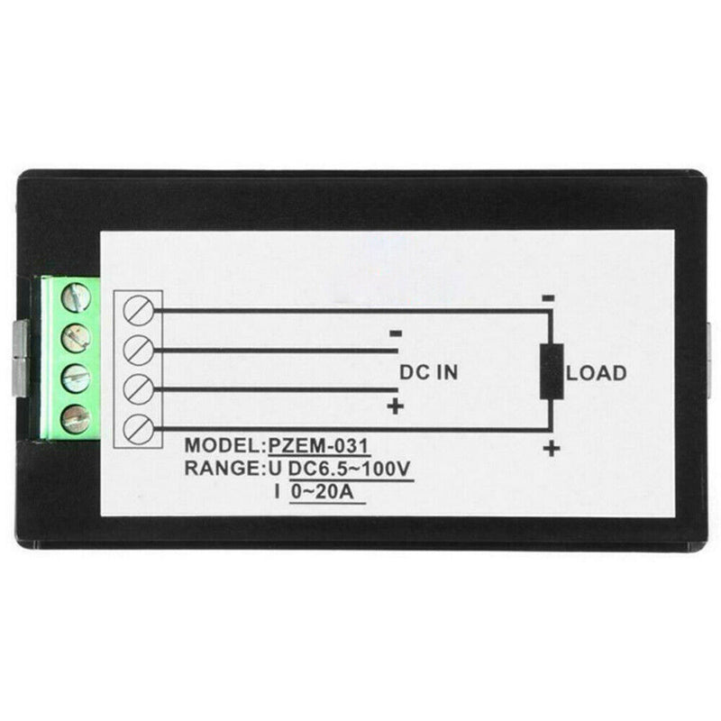 DC 6.5~100V LCD Digital Combo Panel Volt Amp Power Watt Meter Test Monitor 20A