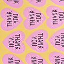 Pink Heart-shaped For Thank You Packaging Sealed Stickers Stickers for WeddingJR